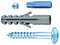 Alberts 554385 Set di viti, Accessori per fissaggio di inferriate, set di viti zincate, 4 pezzi viti & tasselli, 50 x 7 mm