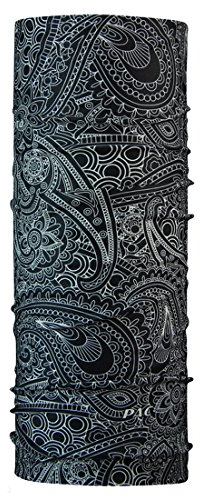 P.A.C. Original Arwana Black Multifunktionstuch - nahtloses Mikrofaser Halstuch, Unisex, 10 Tragemöglichkeiten