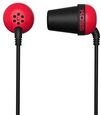 Koss PLUG R auricular Intraaural Dentro de oído Rojo - Auriculares (Intraaural, Dentro de oído, Alámbrico, 10 - 20000 Hz, 1,2 m, Rojo)