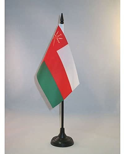 AZ FLAG - Tischflagge Oman - 15x10 cm - Sultanat Oman Tischfahne 10 x 15 Cm - Flaggen