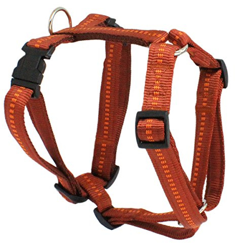 Koch G3656018 Nylon-Geschirr gepolstert stufenlos 5fach verstellbar mit Klickverschlüssen, M, kupfer