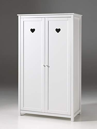 Vipack 'Autobett amkl1214 Amori Schrank mit 2 Türen Holz weiß 190 x 110 x 57 cm