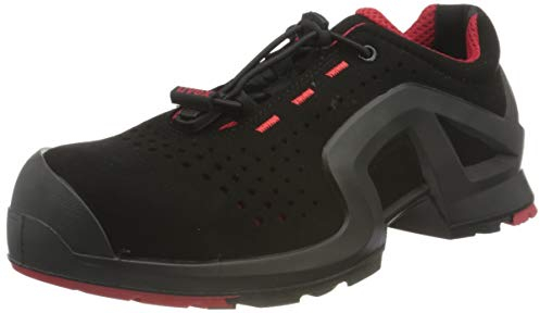 Uvex 8519244, 1 8519244-Zapatos de Seguridad S1P Tamaño Negro, Rojo, 1 par Hombre, 44 EU