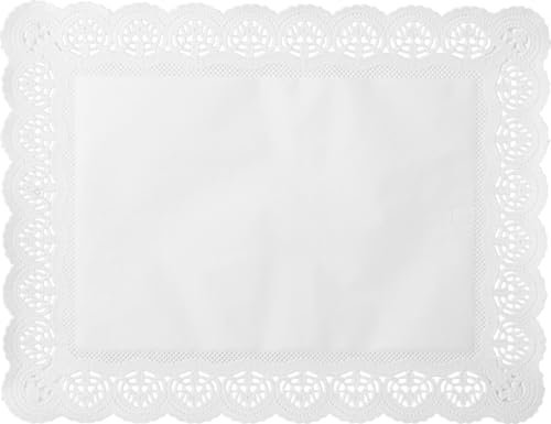 Demmler Tortenspitzen - Rechteckig - Tortendekoration - Tortenunterlage - fettdicht - 40 x 30 cm - 100 Stück - Made in Germany