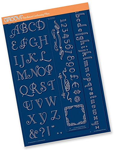 Groovi Plate Mate (Art Deco Alphabet) for Border Plates