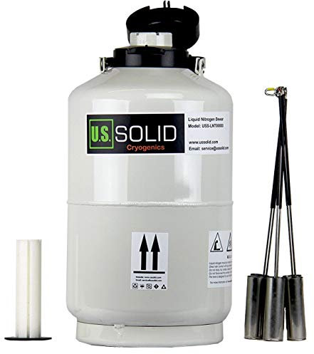 U.S.Solid 10 L tanque nitrogeno liquido contenedor nitrógeno líquido criogénico LN2 Dewar con 6 recipientes