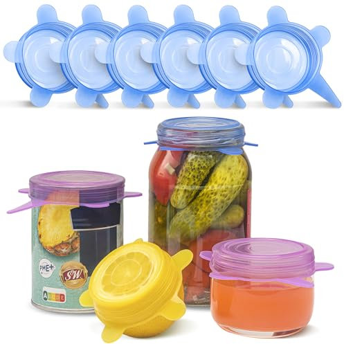Orblue Silicone Stretch Lids 6-Pack Small for Fresh Food Storage - Seal in Flavors, Keep Food Fresh and Reduce Waste