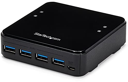 StarTech.com Switch de partage de périphériques USB 3.0 avec 4 entrées / 4 sorties - Alimentation par USB (HBS304A24A)