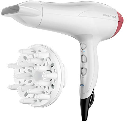 Remington Haartrockner Ionen D5226 (2400 Watt | 90km/h Turbofunktion | leistungsstarker & langlebiger Motor | schonendes Styling | inkl. 2 Aufsätze | 3 Heiz- & 2 separate Gebläse- & Abkühlstufe)