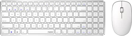 Rapoo 9300M Multi-mode Wireless Ultra-slim Desktop Combo Set - White (QWERTY)