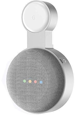 Baaletc Soporte de Pared Outlet para Google Home Mini/Nest Mini (2nd Gen) Asistente de Altavoz, Altavoz Inteligente, Manejo de Cable Incorporado