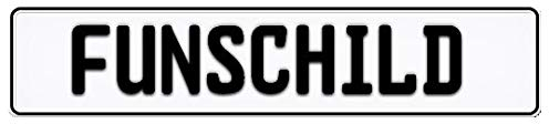 Funschilder.de - buntes Namensschild, individuell gestaltetes Funschild, Kennzeichen aus Aluminium, Made in Germany, 520 x 110 mm