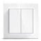 GIRA + Senic Friends of Hue Smart Switch | Kabelloser Homekit Lichtschalter & Dimmer | Kompatibel mit Philips Hue & Tado | Keine Batterien, kein Aufladen | Made in Germany | 1x Weiß