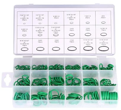 Set Gummi-O-Ring, 18 Größen 270 Stück Auto-LKW-Ersatz-Klimaanlage Grüne O-Ring-Werkzeuge