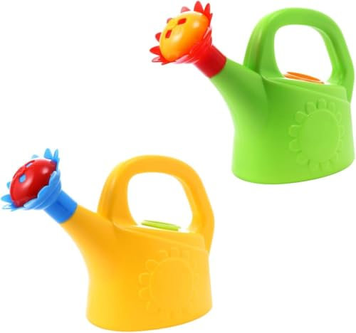 Toyvian 2PCS Watering Can Toys - Plastic Sand and Beach Toy, Early Educational Play House Toy for Children (Random Color)