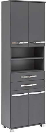 Schildmeyer 701659 Diana Hochschrank, 60 x 194 x 32,5 cm, anthrazit