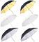 6 x Reflex-/Durchlichtschirm-Set 84 cm, Weiß Transparent Reflektor Studio Schrim, schwarz/Silber Reflektor Regenschirm Reflexschirm schwarz Gold 33 Zoll für Fotografie Studio Video Blitz