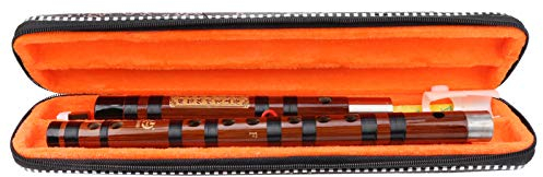 Flûte en bambou chinois F Key Dizi Flûte en bambou amer traditionnel fait à la main avec étui de rangement