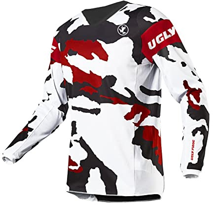 UGLY FROG MTB Downhill Trikot Kompressionsshirt Herren Kurzarm Fitness T-Shirt Freizeit Männer Laufshirt Printed und Klassisch Top Funktionswäsche