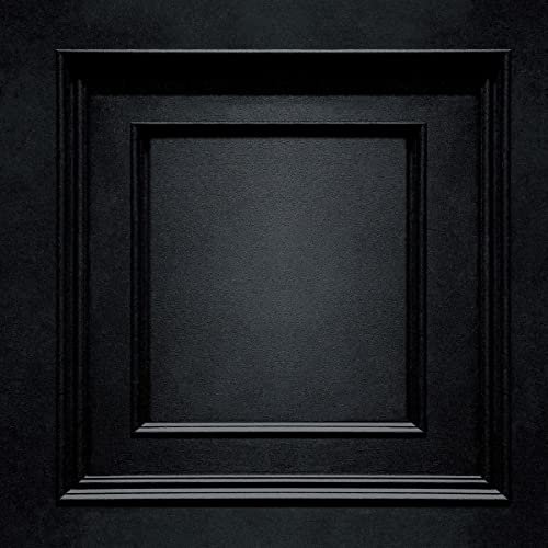 Amara Panel Vinyl Wallpaper Black - Wood Panel - Belgravia 7378