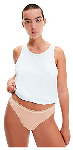 Calvin Klein Damen String Tanga, Mehrfarbig (Cedar), XXL