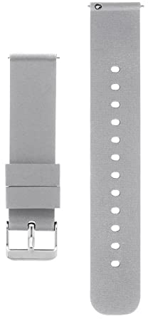 Cobee Uhrenarmbänder aus Silikon, Wasserdichte Weiche Gummi-Ersatzriemen mit Schnellverschluss mit versilberter Edelstahlschnalle (22mm-Hellgrau)