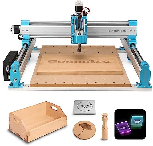 Genmitsu Máquina CNC 4040-PRO para corte de talla de nailon MDF acrílico de madera, control GRBL, máquina enrutadora CNC de 3 ejes, área de trabajo 400 x 400 x 84 mm