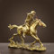 25,4 cm Cowboy mit laufendem Pferd Statue Skulptur Frgurine für Home Office Wohnzimmer Desktop Decor Dekoration Figuren Gold