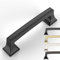 9BUILD 10 Pack 96mm Matte Black Kitchen Handles Cupboard Handles Kitchen Cupboard Handles Cabinet Handles Cupboard Door Handles Drawer Handles Wardrobe Handles