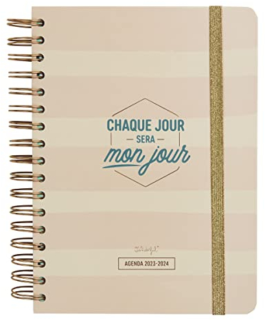 Mr. Wonderful - Agenda Wonder 2023-2024 Journalier Rose - Chaque jour sera mon jour