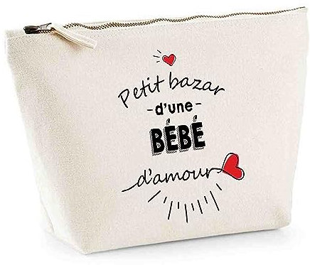 Trousse bébé Bazar d'amour | Pochette Toilette Maquillage Idée Sac Cadeau