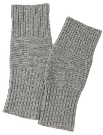 Prettystern maglia ispessita 100% cachemire elastica riscaldante scaldaginocchia manicotti Cashmere ginocchio ginocchiere Per Uomo E Donna grigio
