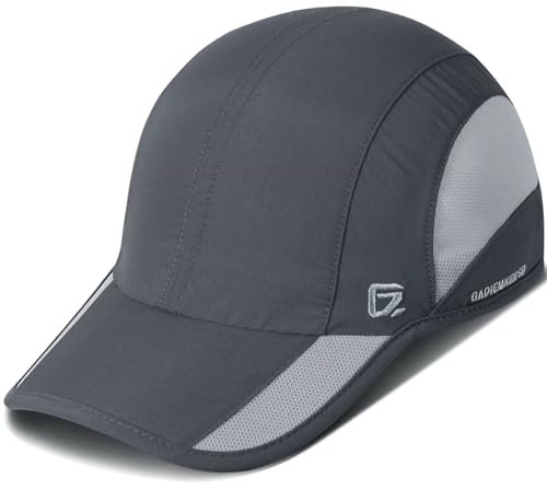 2 Stücke Gym Tennis Laufmütze für Herren Mehrfarbige Sommer Sonnenhüte Leichte Atmungsaktive Kühlende Baseballkappe Trucker Vatermützen Herren Schnelltrocknende Outdoor Campingkappe Dunkelgrau
