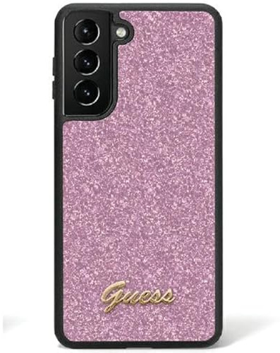 Guess GUHCS24SHGGSHU Hülle für S24 S921 lila hardcase Glitter Script