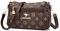 YEAMKE Damentasche Schulter Umhängetasche Muster PVC Tote Bag, Klee Braun, 24 * 6 * 15CM