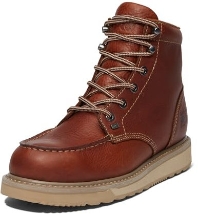 Timberland PRO Barstow - Stivali da lavoro da uomo, con punta morbida, stile industriale, con zeppa, Marrone, 13 US Wide