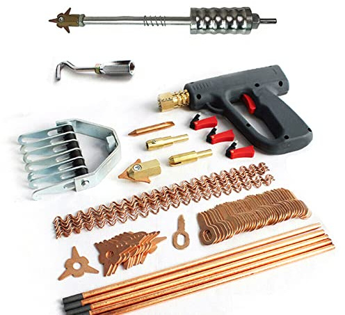 Wiyuer 86 stücke Auto Karosserie Reparatur Werkzeug Dellen Reparatur Ausbeulwerkzeug Set Zubehör Ausbeul Spotter Box Dent Puller Kit für Car Karosserie Dent