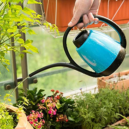 Gießkanne mit langem Mund, für den Außenbereich, Garten, Innenbereich, Küche, Haus, Bewässerungswerkzeug, Blumen, Gras, Bonsai, Gemüse, Samen, Pflanzen, Gießkanne, Spray (blau)