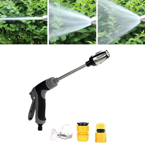 Turbowasher, tragbarer Hochdruckreiniger für jeden Gartenschlauch, Turbowasher für Gartenschlauch, Hochdruckreiniger-Reiniger mit verstellbarer Sprühdüse für Garten, Autowäsche, Bewässerung (1 Set)
