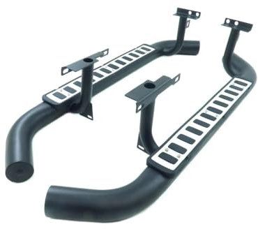 WBWJYAI Seitliche Trittstufen Trittbretter aus Aluminium Seitenschweller Seitliche Trittstufe passend für Rover Defender 90 2003-2016