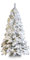Best Artificial Arbol Christmas Tree Pre Lit with 1.5cm Pearl Led Lights, Battery Box & Extra Large Heavy Snow Flocked Down Sweeping Hinged Branches. (8ft)