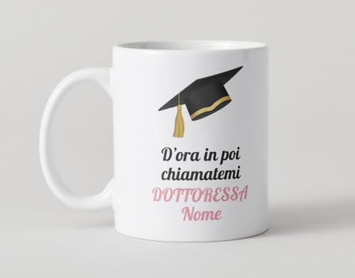 VARZI Taza personalizada de graduación para mujer y hombre, idea de regalo para fiesta/tesis personalizable con nombre 1956 (mujer)