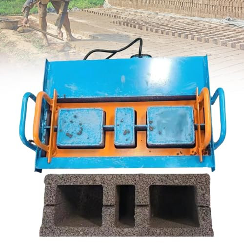 Extrusion Brick Machine, Soil Block Maker, Vibration Frequency 212 Times/Min, 45 Seconds Fast Forming, Multiple Molds Optional, For Cement and Concrete Blocks,H8