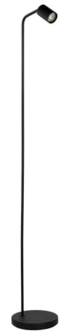 Eglo Lámpara de pie Rigomagno, iluminación de salón con foco giratorio, luz | de metal negra, fuente de foco de lectura con casquillo GU10, 151 cm