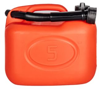 FERROELETTRA Tanica Carburante Omologata UN, Polietilene Rinforzato Rosso, 5/10/20 Litri, con Beccuccio Flessibile, per Benzina e Diesel, Made in Italy (5 Litri)