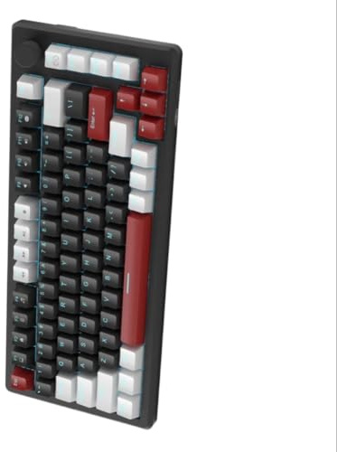 GCemptDMd 75% Mechanical Gaming Keyboard With Knob Control Blue Backlit Wired Keyboard Red Yellow Switch Compatible With PC(Yellow Switch)
