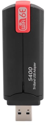 LiebeWH 5400Mbps WiFi 6E USB Adapter for PC Laptop, USB 3.0 Wireless Adapter with 2.4G/5G/6G Triple Band, Ultra-Fast Speeds for 4K Streaming Gaming