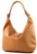 modamoda de 337 Damen Leder Schultertasche Shopper Large handmade in Italy, Farbe:Camel