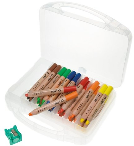 Buntstifte Farbstifte edu³ FIRST Box mit 36 Stiften + 3 Spitzer