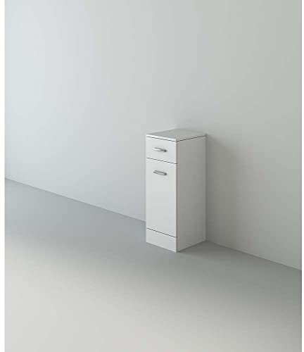 VeeBath NLSW3033 Linx Free Standing Laundry Bathroom Cupboard High Gloss White Storage Furniture Cabinet Unit-300 x 330mm, 300x330mm